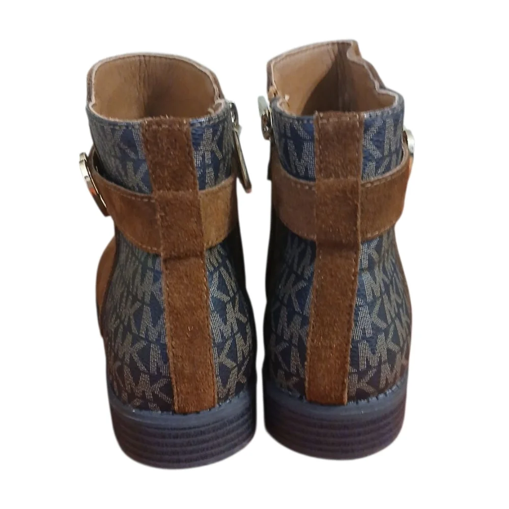 Michael Kors Emma Brown Heart Ankle Boot Girls' Suede Booties Size 5